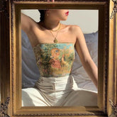 Queen of Versailles Vintage Lace Up Corset Top